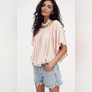 Free People Sunsetter Tee in light pink